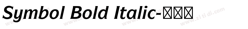 Symbol Bold Italic字体转换